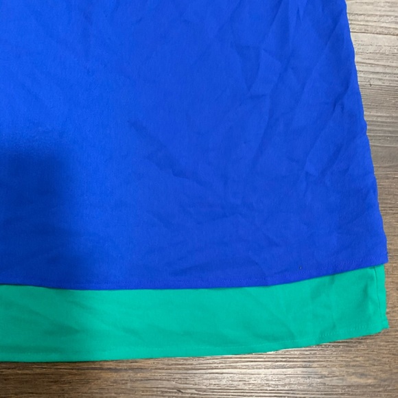 Penningtons Sleeveless Blue Tank Top +Green Lining - Picture 6 of 11